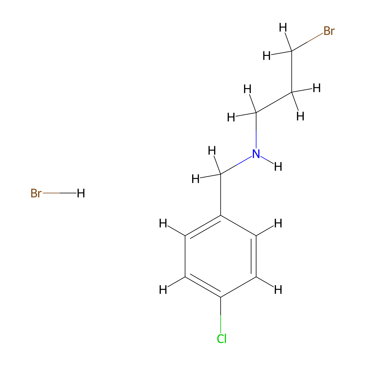 3-Bromo-N-(4-chlorobenzyl)propan-1-amine hydrobromide molecular structure, CAS 40584-09-6