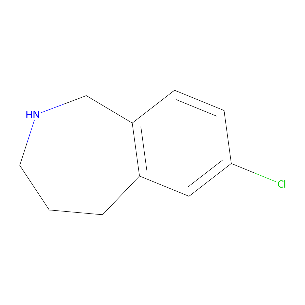 7-Chloro-2,3,4,5-tetrahydro-1H-benzo[c]azepine molecular structure, CAS 40584-16-5