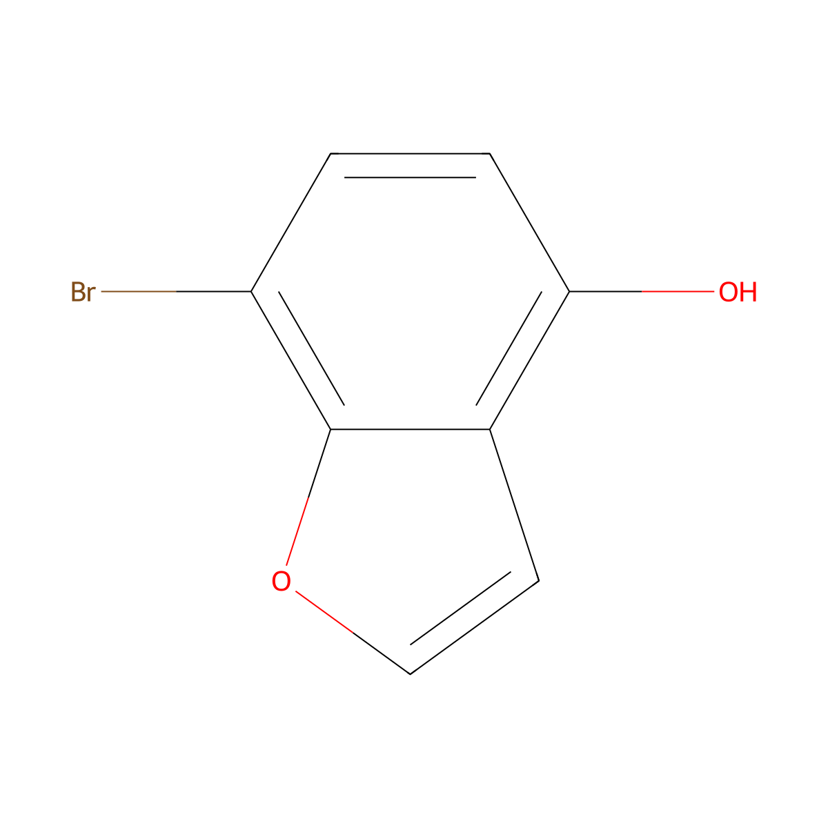 7-Bromo-1-benzofuran-4-ol molecular structure, CAS 405876-51-9