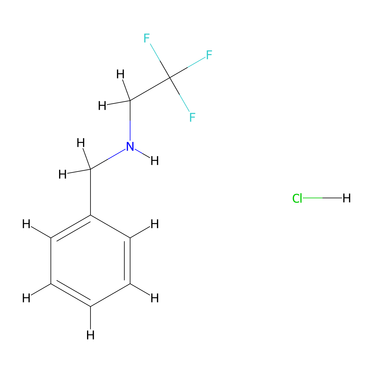Benzyl(2,2,2-trifluoroethyl)amine hydrochloride molecular structure, CAS 405878-98-0