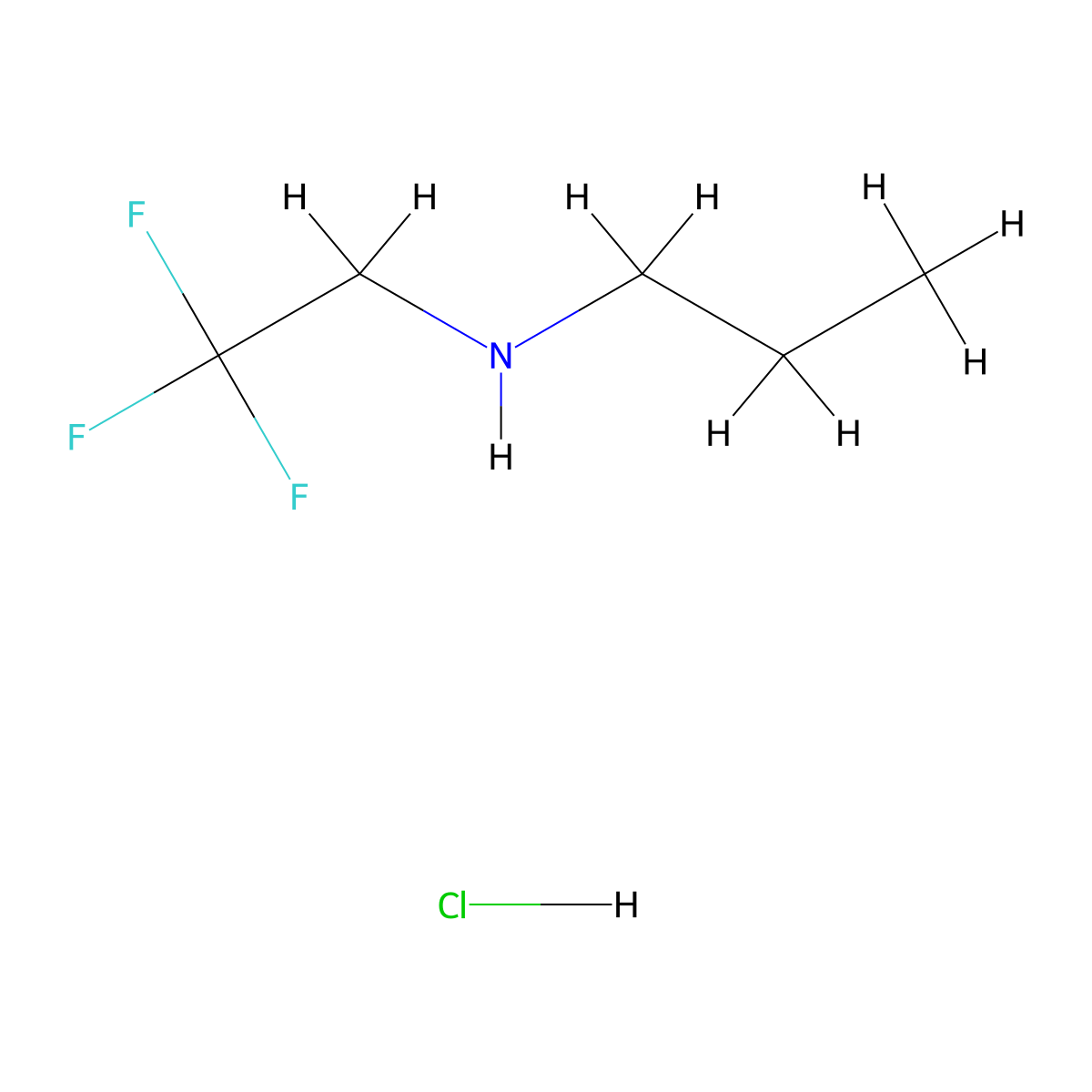 Propyl(2,2,2-trifluoroethyl)amine hydrochloride molecular structure, CAS 405879-02-9