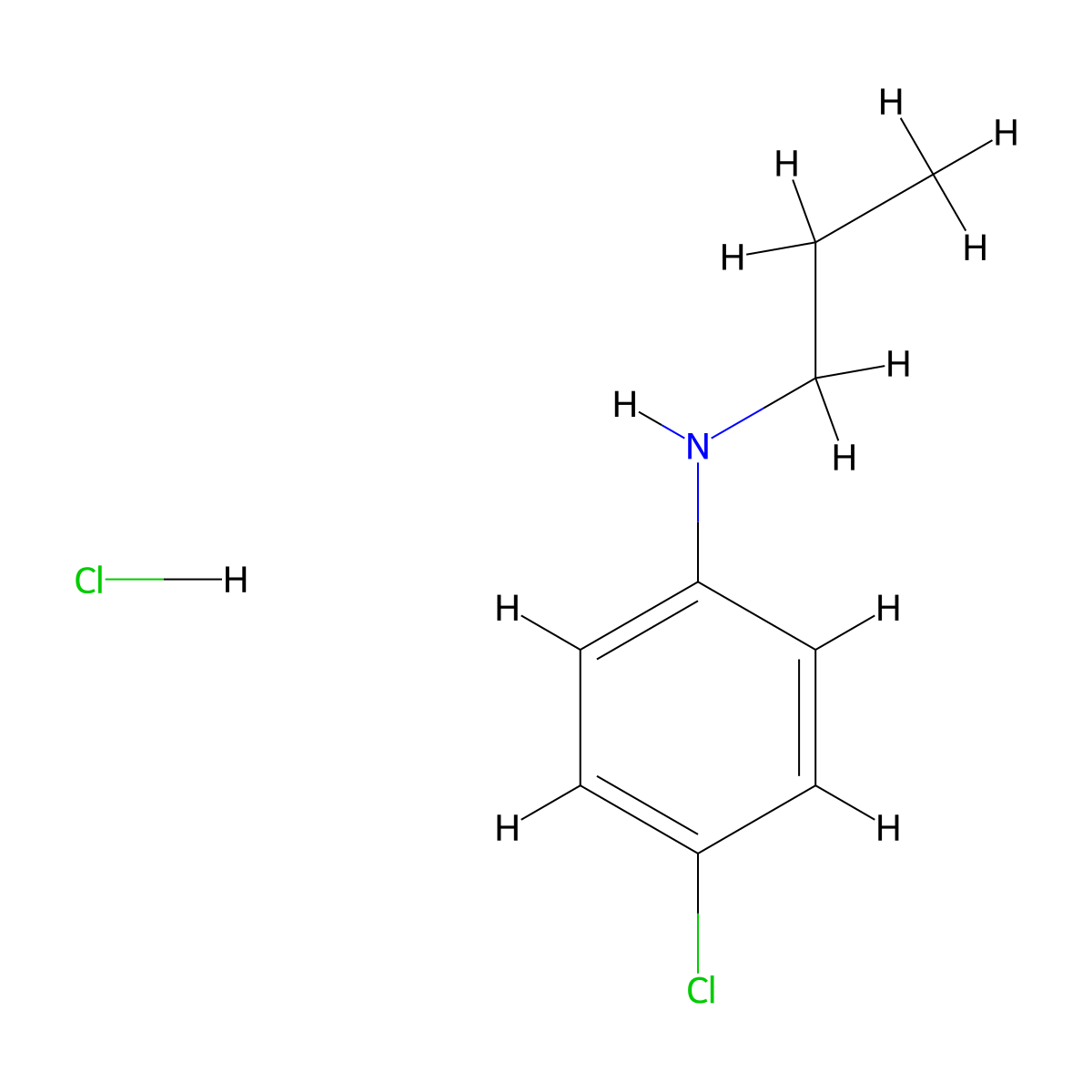 4-chloro-N-propylaniline hydrochloride molecular structure, CAS 405879-18-7
