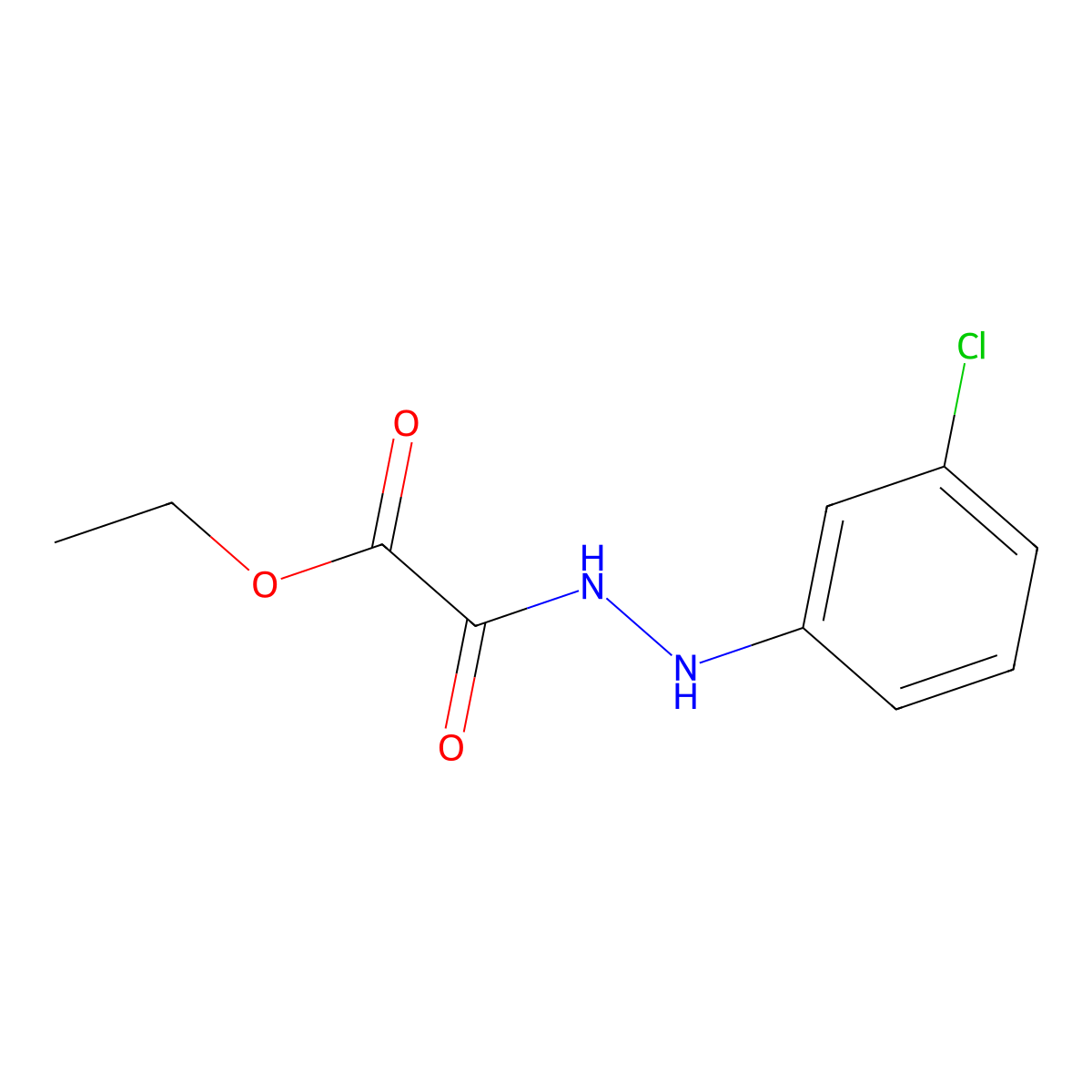 Ethyl [2-(3-chlorophenyl)]hydrazide oxalate molecular structure, CAS 40589-87-5