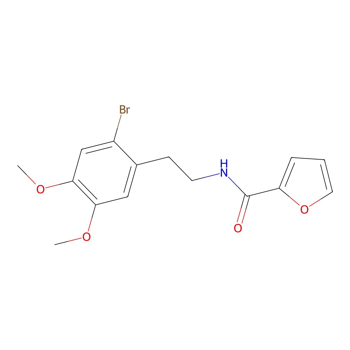 N-[2-(2-bromo-4,5-dimethoxyphenyl)ethyl]furan-2-carboxamide molecular structure, CAS 405896-79-9