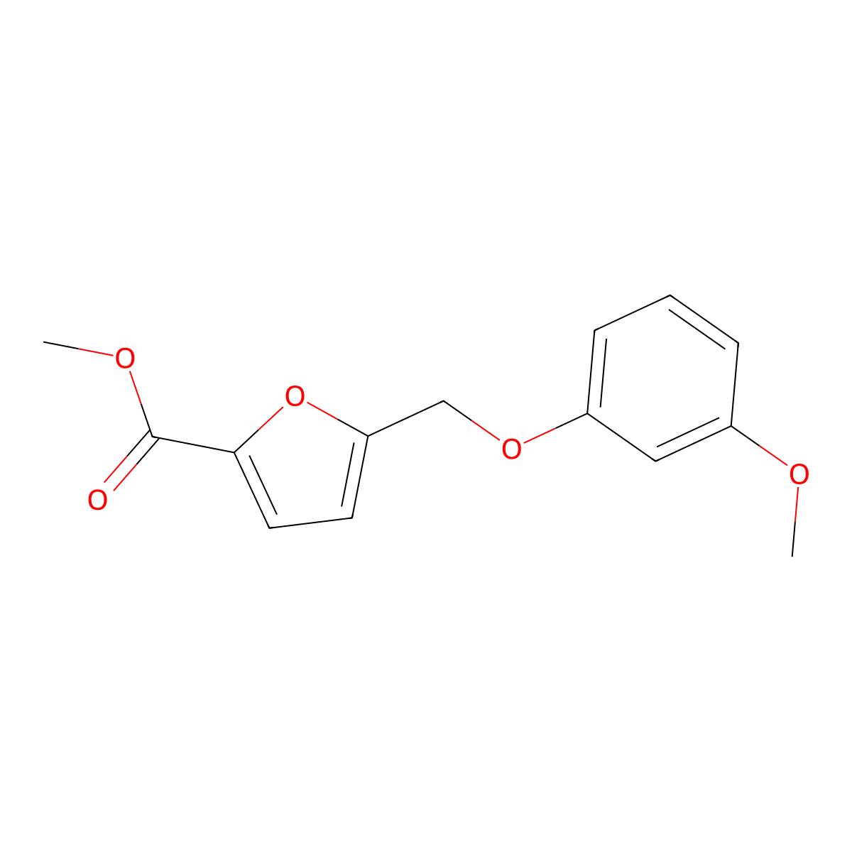 Methyl 5-[(3-methoxyphenoxy)methyl]furan-2-carboxylate molecular structure, CAS 405897-43-0