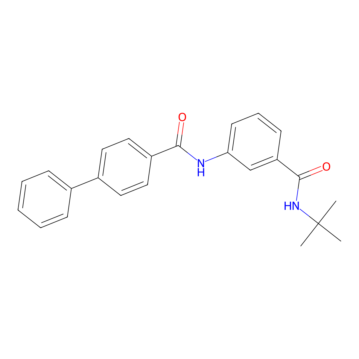 N-tert-butyl-3-[(4-phenylbenzoyl)amino]benzamide molecular structure, CAS 405899-67-4