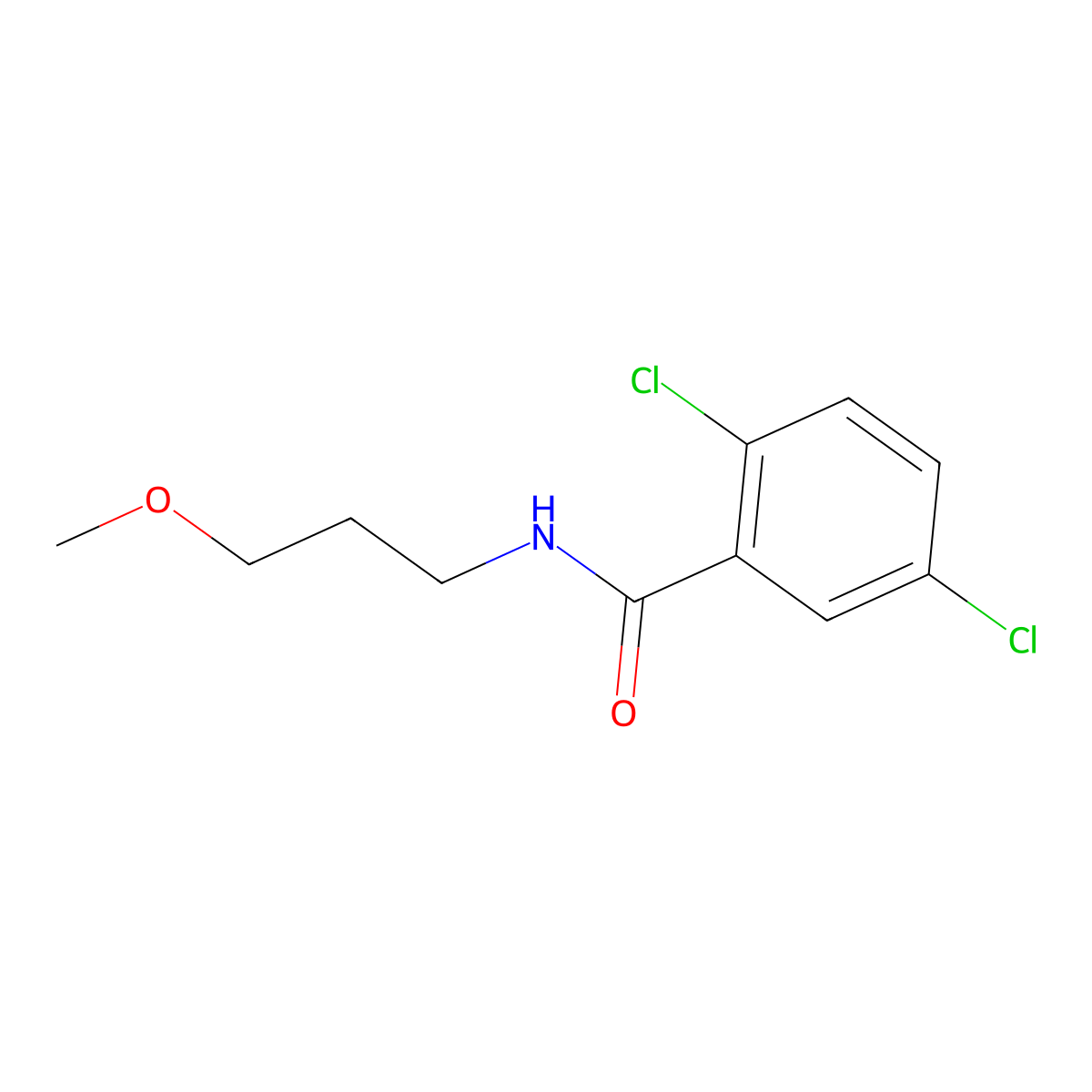 2,5-dichloro-N-(3-methoxypropyl)benzamide molecular structure, CAS 405899-77-6