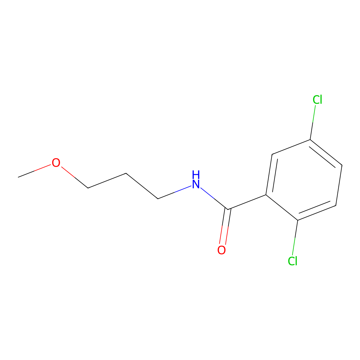 2,5-dichloro-N-(3-methoxypropyl)benzamide molecular structure, CAS 405899-77-6