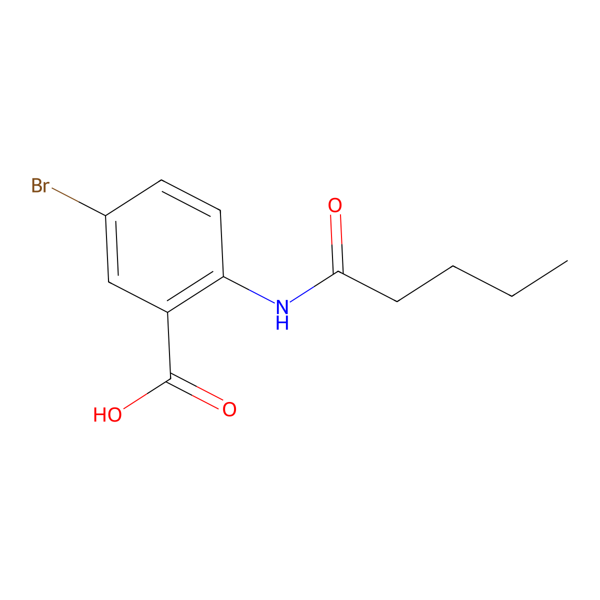 5-Bromo-2-(pentanoylamino)benzoic acid molecular structure, CAS 405899-79-8