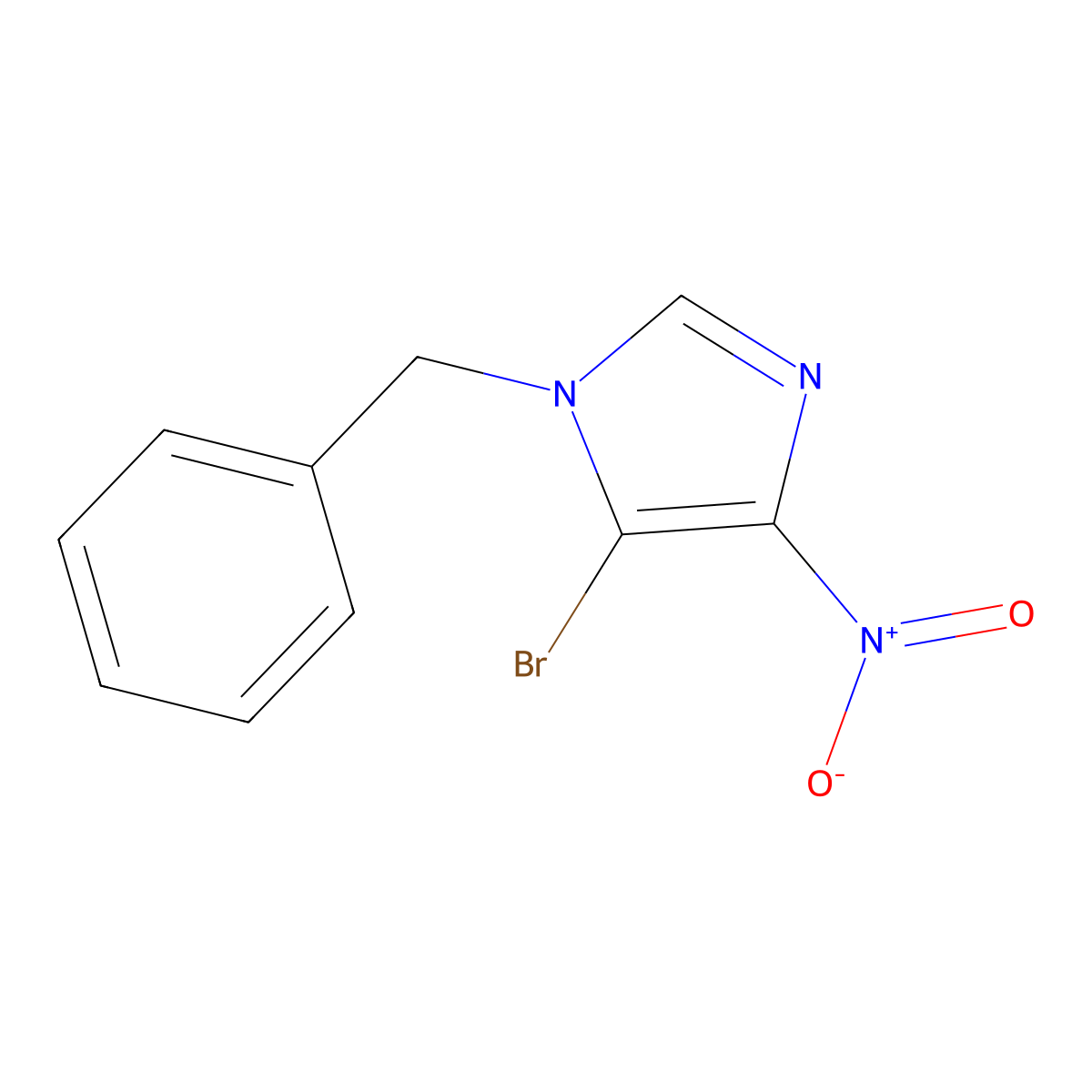 1-Benzyl-5-bromo-4-nitro-1h-imidazole molecular structure, CAS 4059-10-3