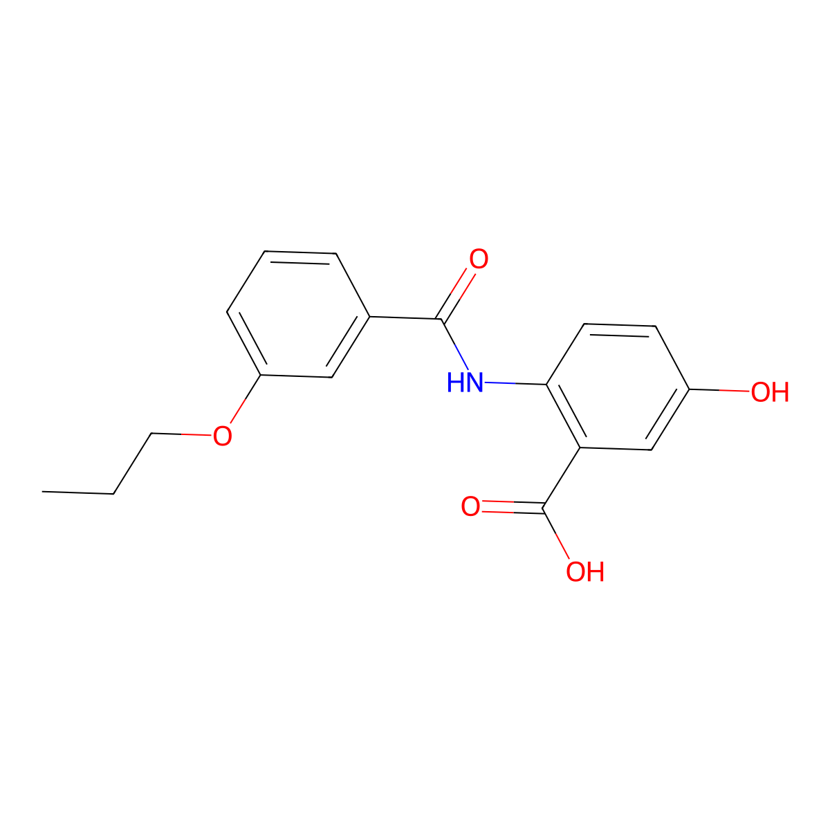 5-hydroxy-2-[(3-propoxybenzoyl)amino]benzoic Acid molecular structure, CAS 405900-87-0