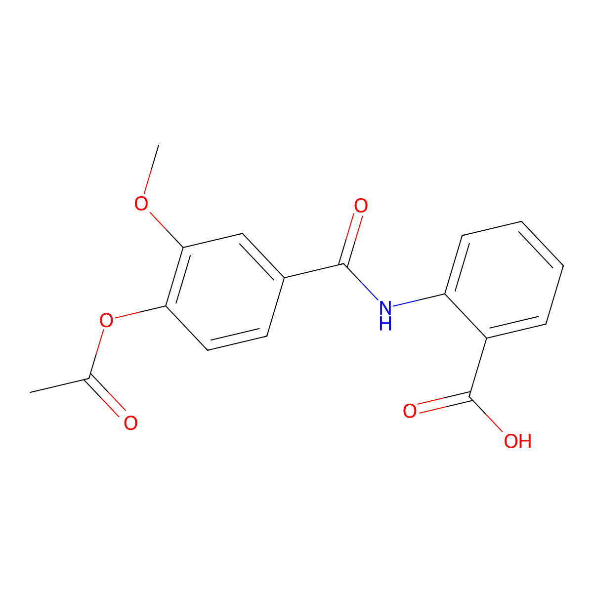 2-[(4-Acetyloxy-3-methoxybenzoyl)amino]benzoic acid molecular structure, CAS 405901-17-9