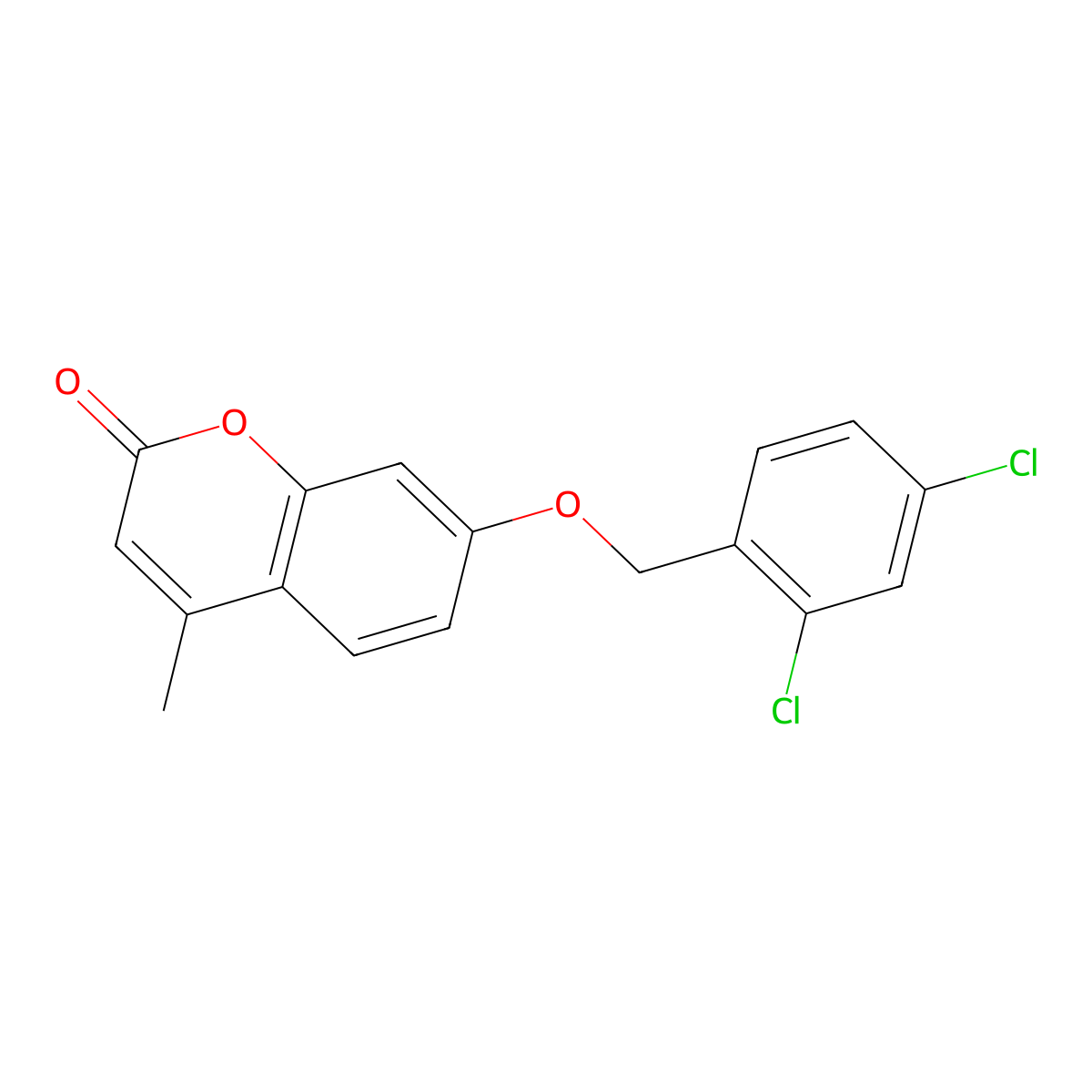 7-[(2,4-dichlorobenzyl)oxy]-4-methyl-2H-chromen-2-one molecular structure, CAS 405905-27-3