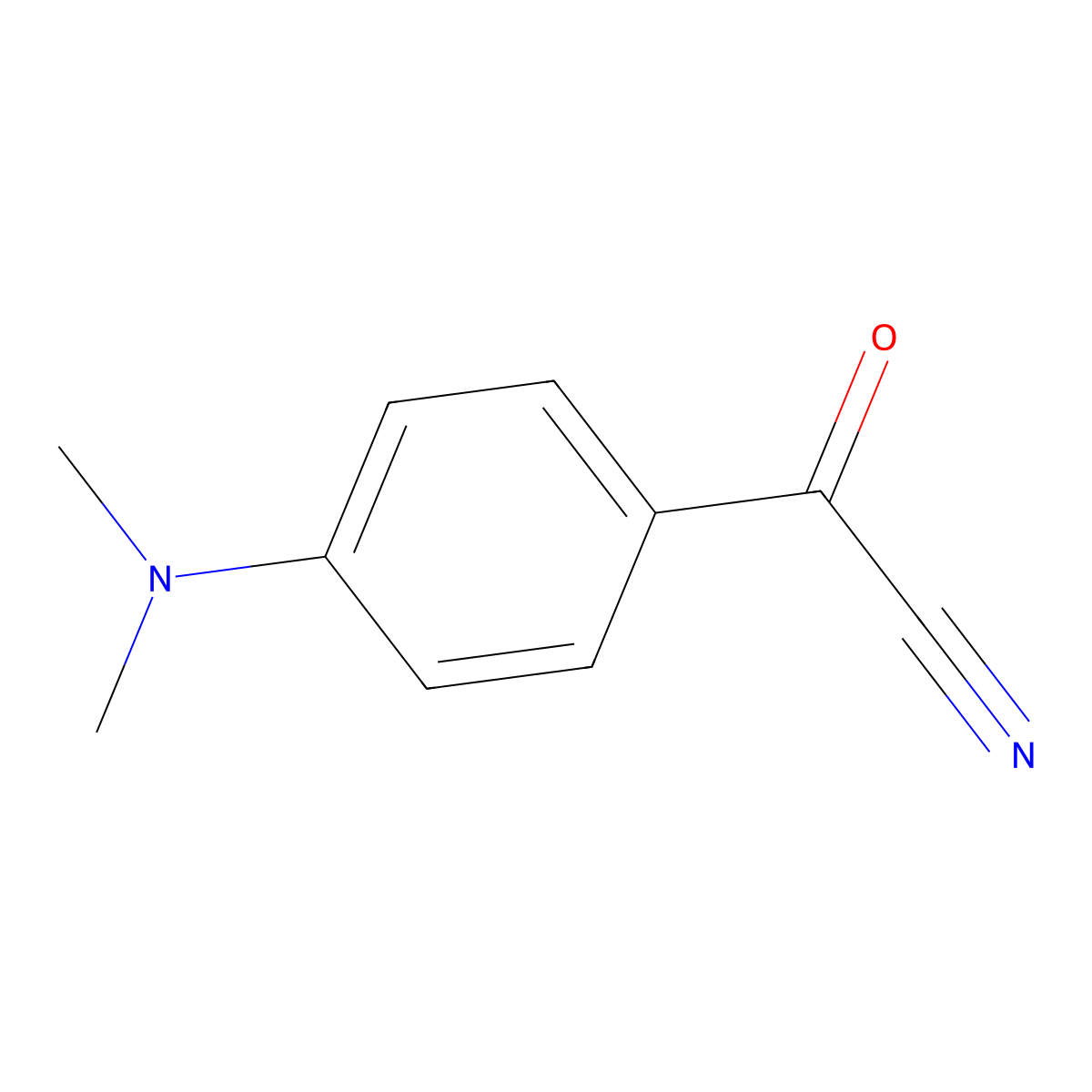 4-(Dimethylamino)benzoyl cyanide molecular structure, CAS 40591-10-4