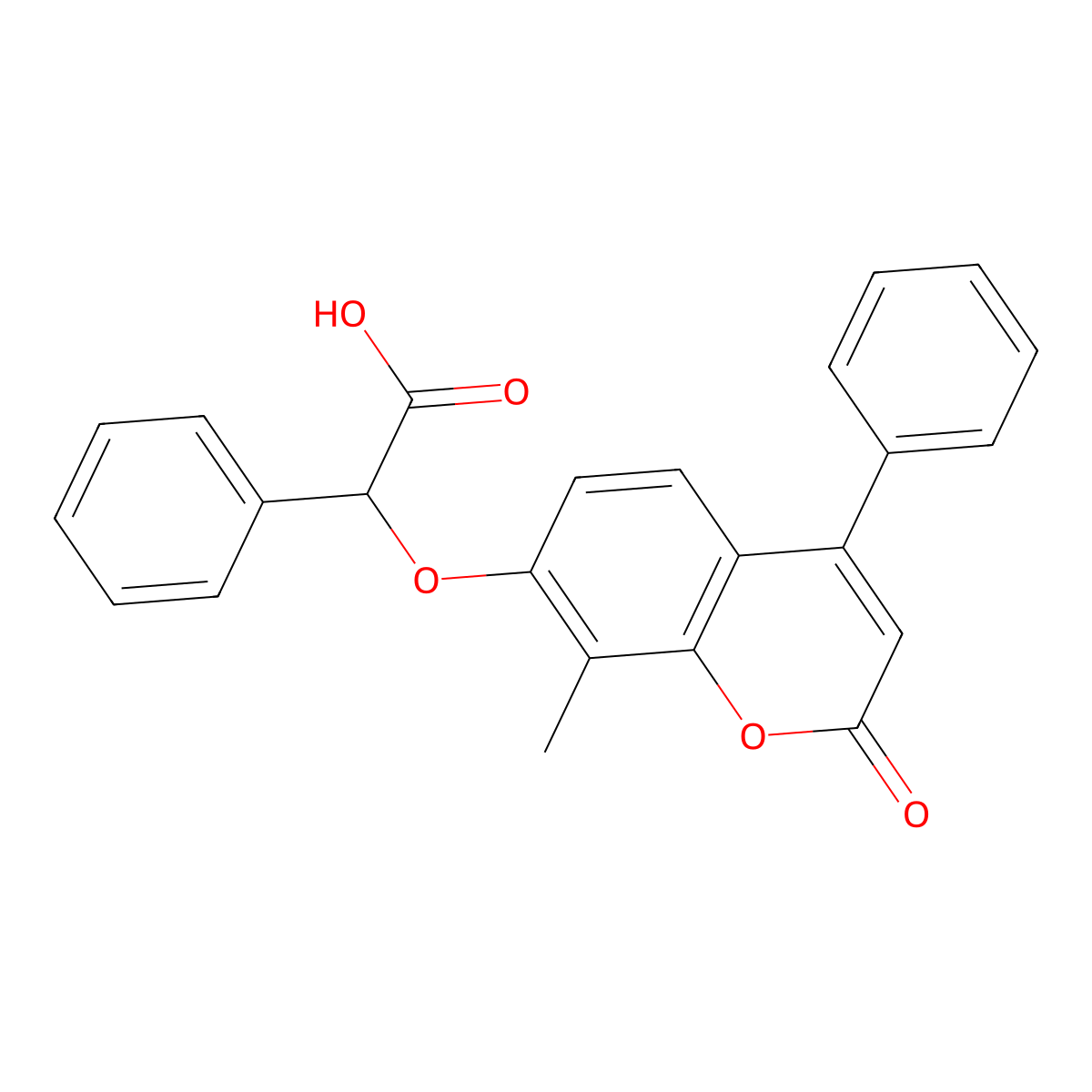[(8-methyl-2-oxo-4-phenyl-2H-chromen-7-yl)oxy](phenyl)acetic acid molecular structure, CAS 405917-11-5