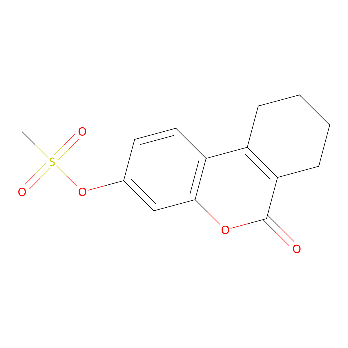 6-oxo-7,8,9,10-tetrahydro-6H-benzo[c]chromen-3-yl methanesulfonate molecular structure, CAS 405918-75-4