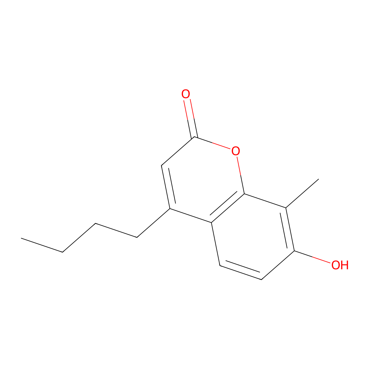 4-butyl-7-hydroxy-8-methyl-2H-chromen-2-one molecular structure, CAS 405918-90-3