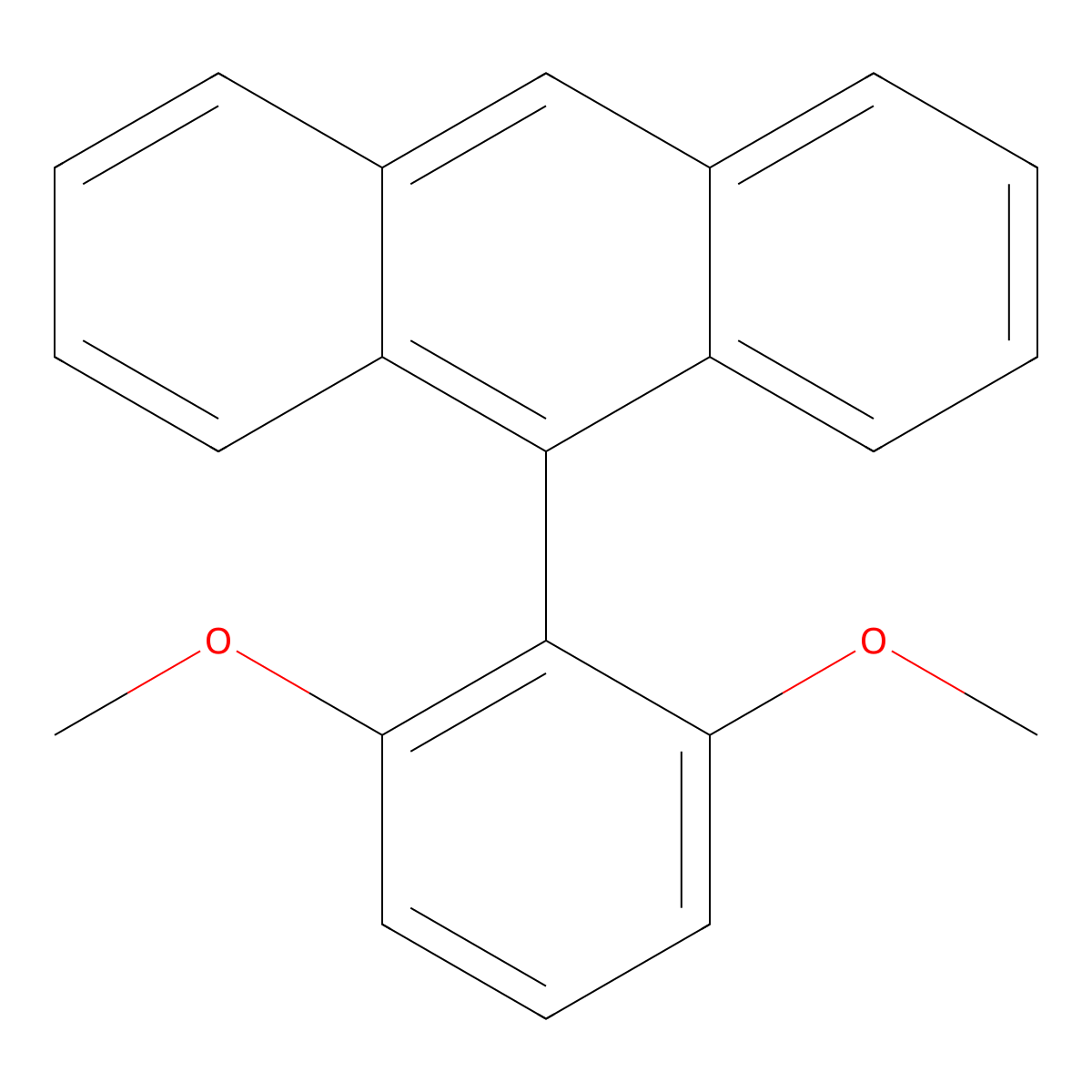 9-(2,6-Dimethoxyphenyl)anthracene molecular structure, CAS 405919-48-4