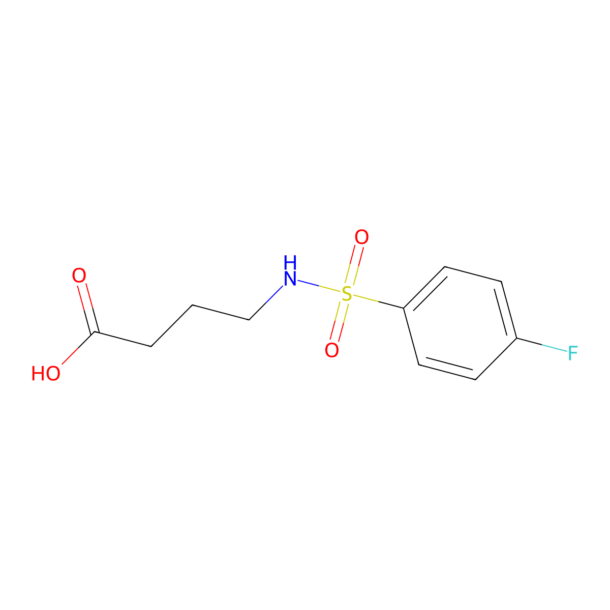 4-(4-Fluorobenzenesulfonamido)butanoic acid molecular structure, CAS 405919-75-7