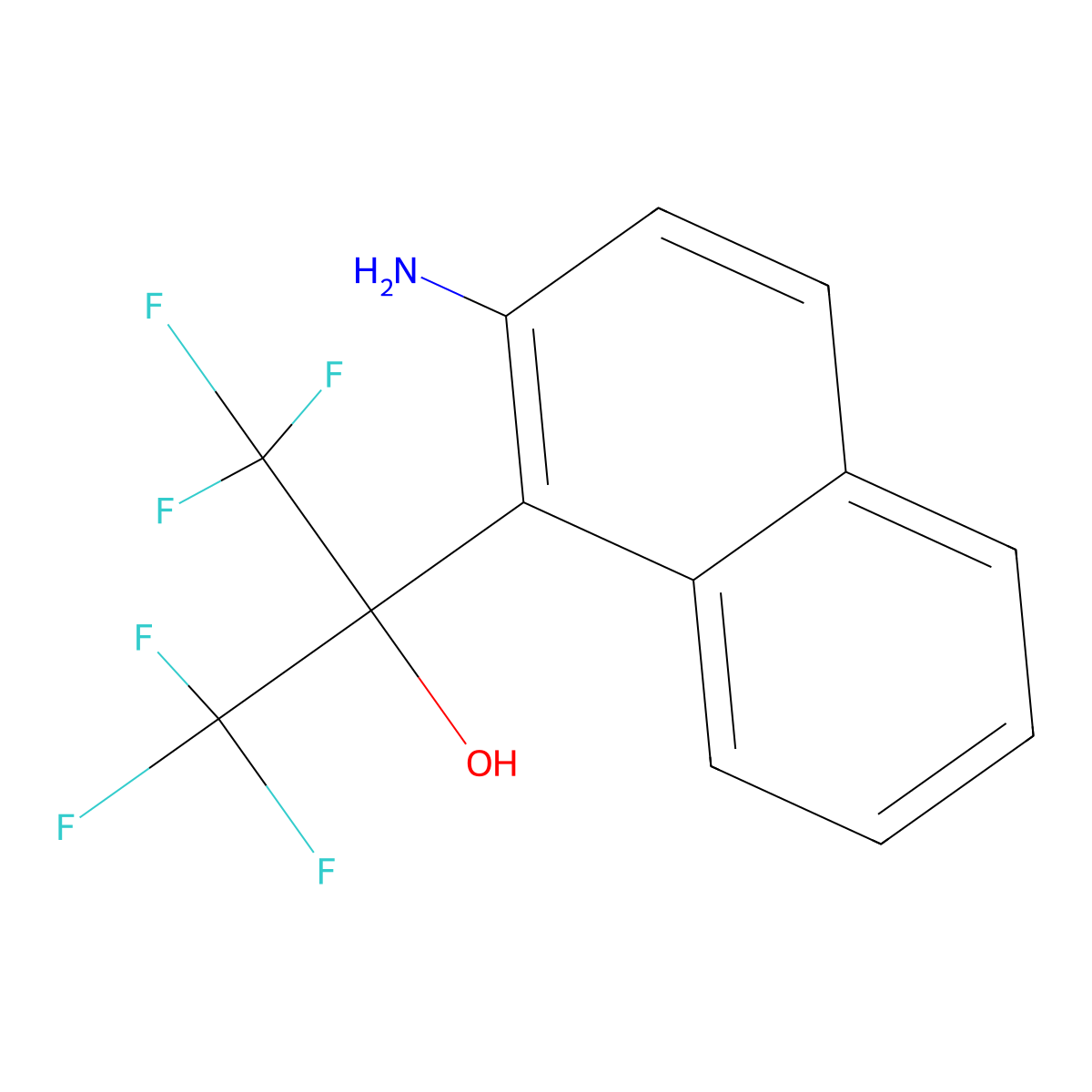 2-(2-Aminonaphthalen-1-yl)-1,1,1,3,3,3-hexafluoropropan-2-ol molecular structure, CAS 405920-00-5