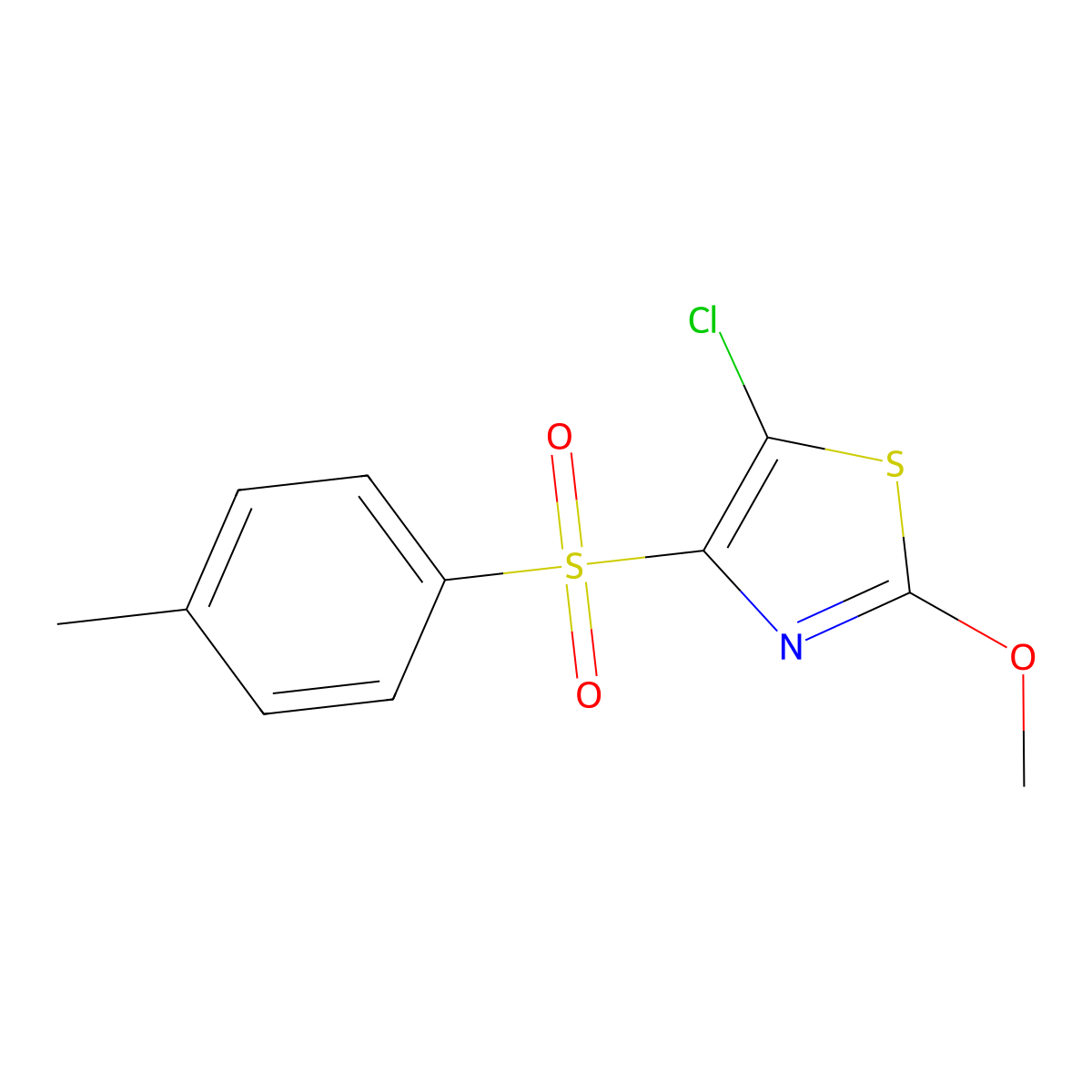 5-Chloro-2-methoxy-4-tosylthiazole molecular structure, CAS 405920-36-7