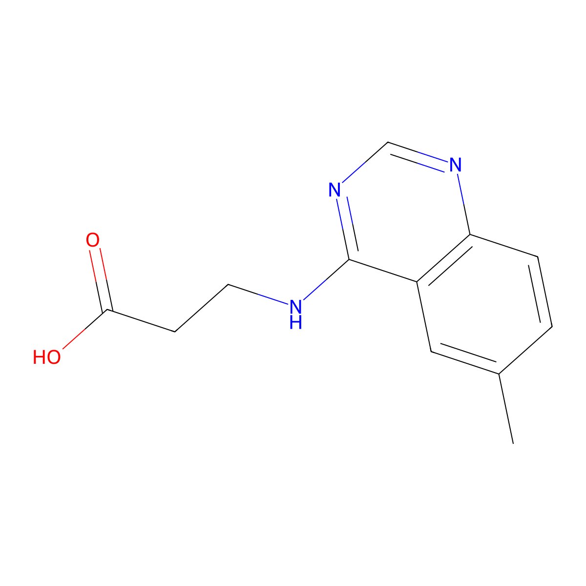 3-(6-Methyl-quinazolin-4-ylamino)-propionic acid molecular structure, CAS 405920-60-7