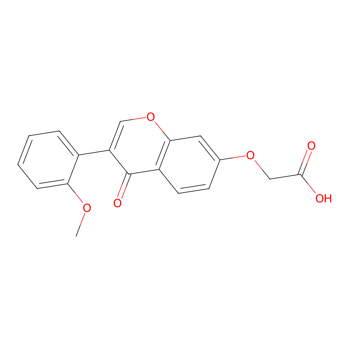 2-[3-(2-Methoxyphenyl)-4-oxochromen-7-yl]oxyacetic acid molecular structure, CAS 405920-61-8