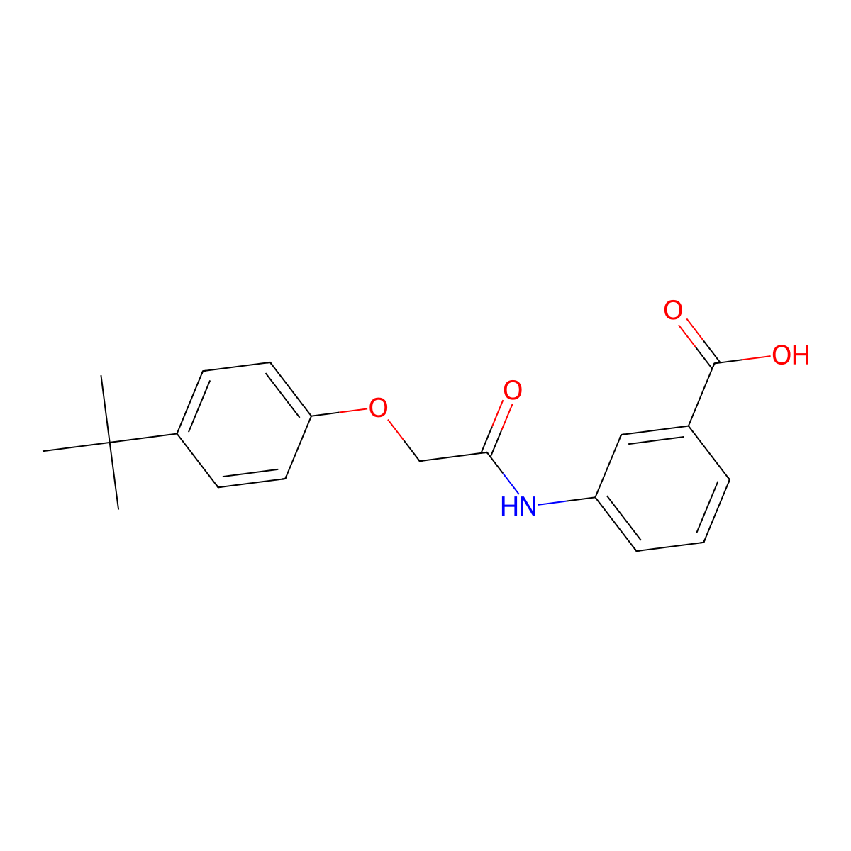 3-[[2-(4-tert-butylphenoxy)acetyl]amino]benzoic Acid molecular structure, CAS 405921-06-4
