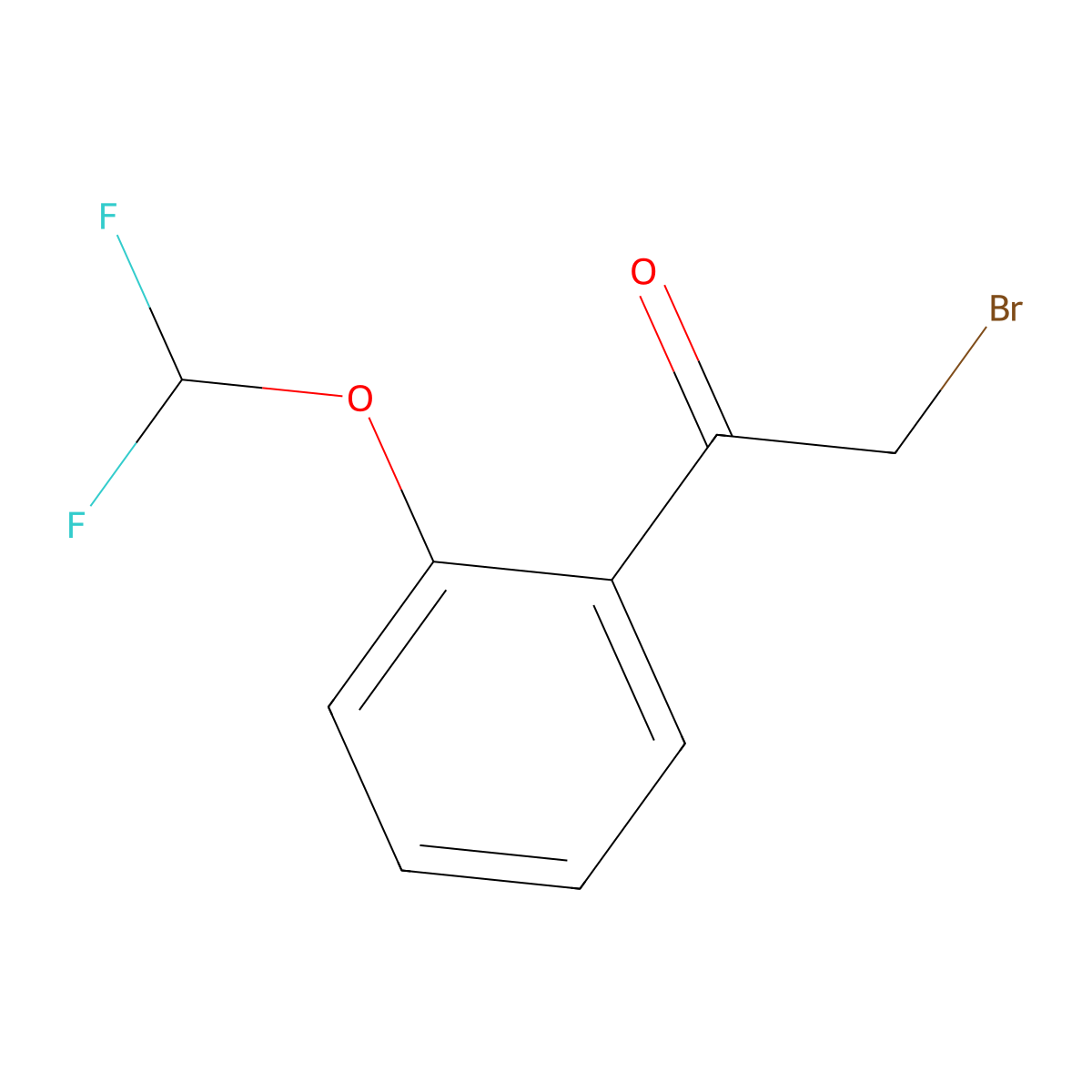 2-(Difluoromethoxy)phenacyl bromide molecular structure, CAS 405921-09-7