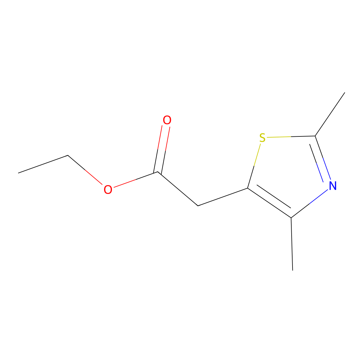Ethyl 2-(2,4-dimethylthiazol-5-yl)acetate molecular structure, CAS 405921-41-7