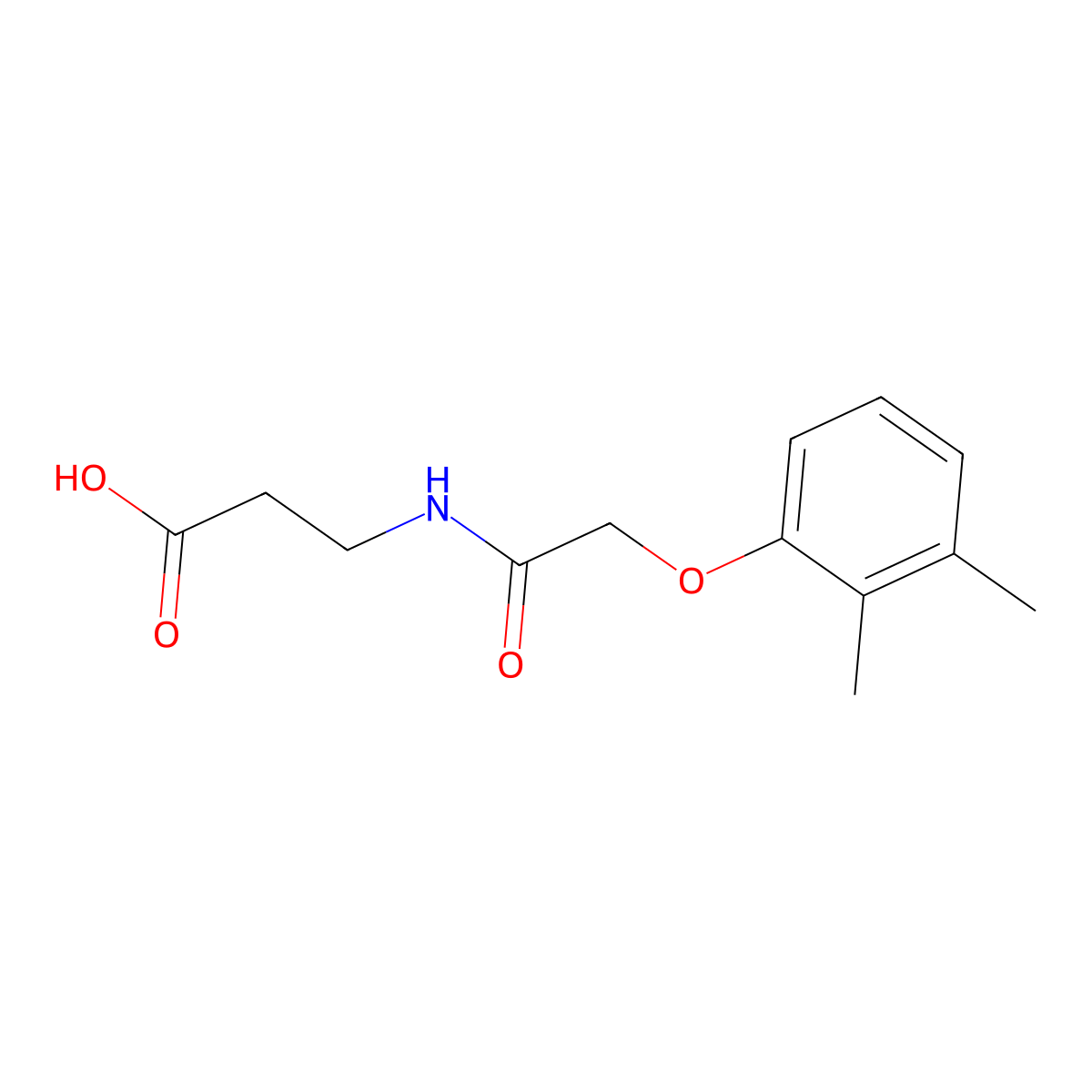 3-[2-(2,3-Dimethylphenoxy)acetamido]propanoic acid molecular structure, CAS 405923-75-3