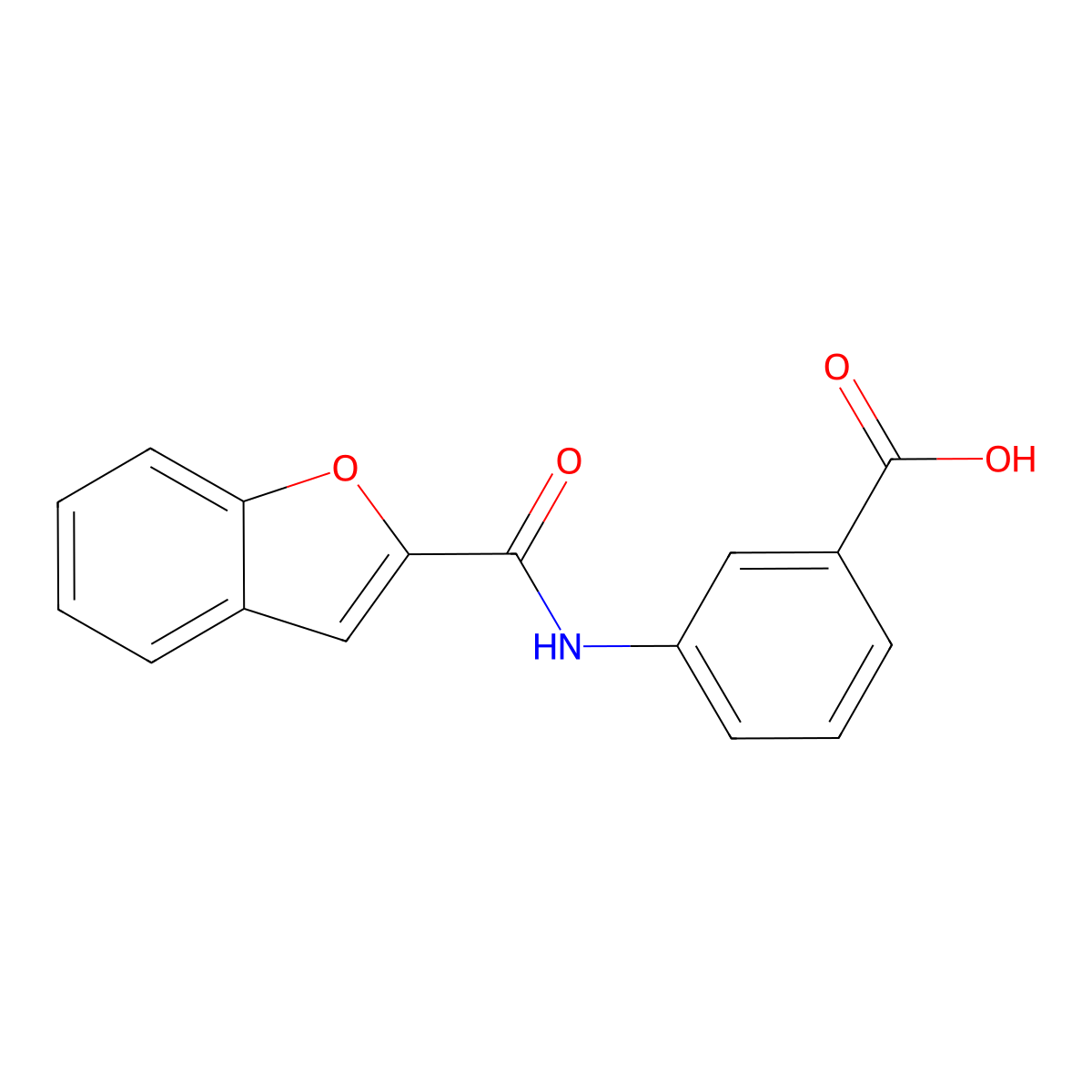 3-[(Benzofuran-2-carbonyl)-amino]-benzoic acid molecular structure, CAS 405924-12-1