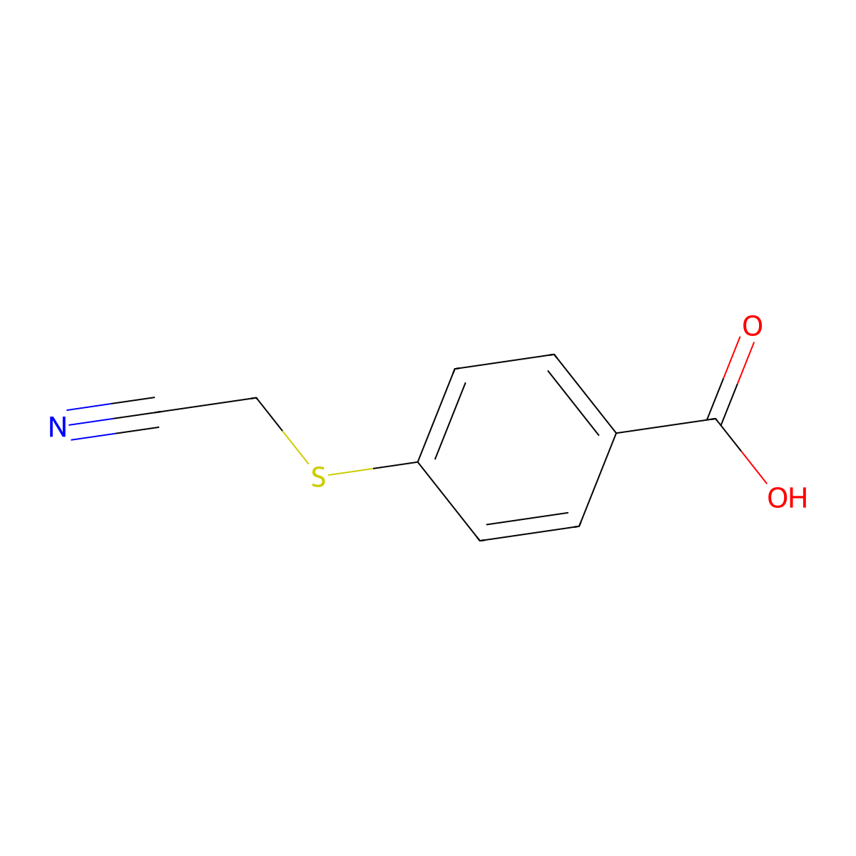 4-[(Cyanomethyl)sulfanyl]benzoic acid molecular structure, CAS 405924-26-7