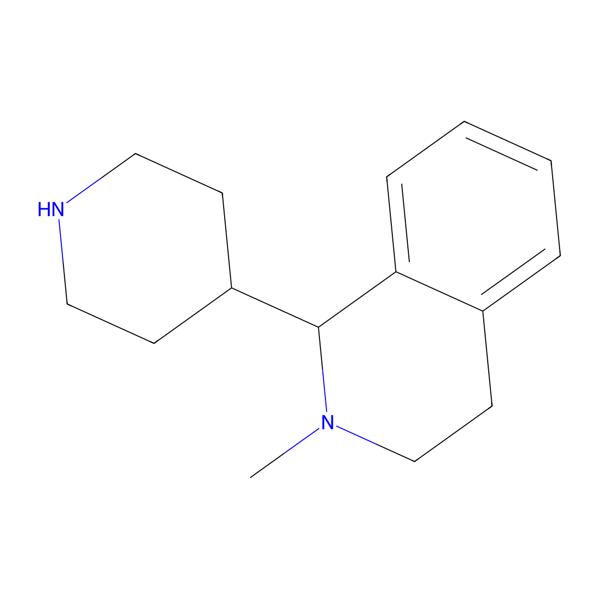 2-Methyl-1-(piperidin-4-yl)-1,2,3,4-tetrahydroisoquinoline molecular structure, CAS 405924-36-9