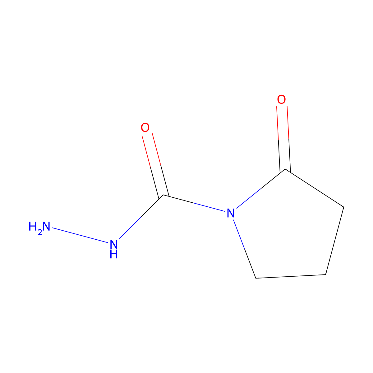 2-Oxopyrrolidine-1-carbohydrazide molecular structure, CAS 405924-41-6