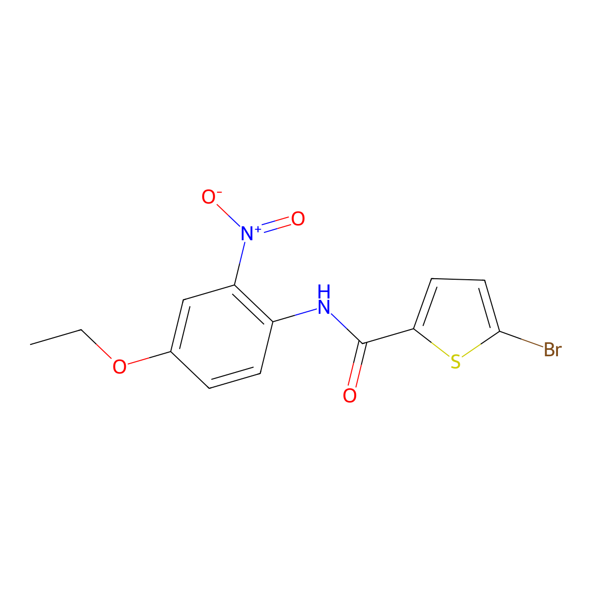 5-bromo-N-(4-ethoxy-2-nitrophenyl)thiophene-2-carboxamide molecular structure, CAS 405924-89-2