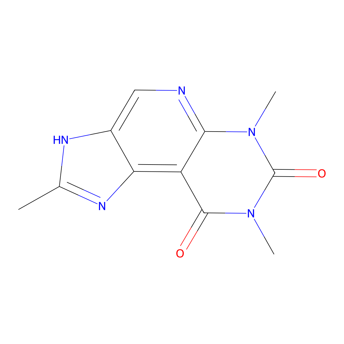 2,6,8-trimethyl-1H-imidazo[4',5':4,5]pyrido[2,3-d]pyrimidine-7,9(6H,8H)-dione molecular structure, CAS 405925-71-5