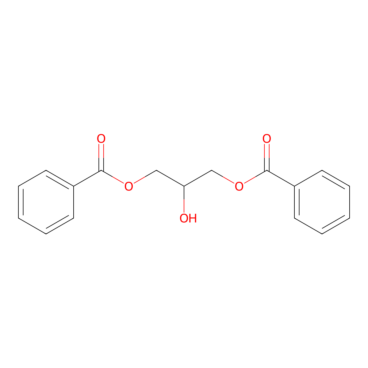 Glyceryl dibenzoate molecular structure, CAS 40593-13-3