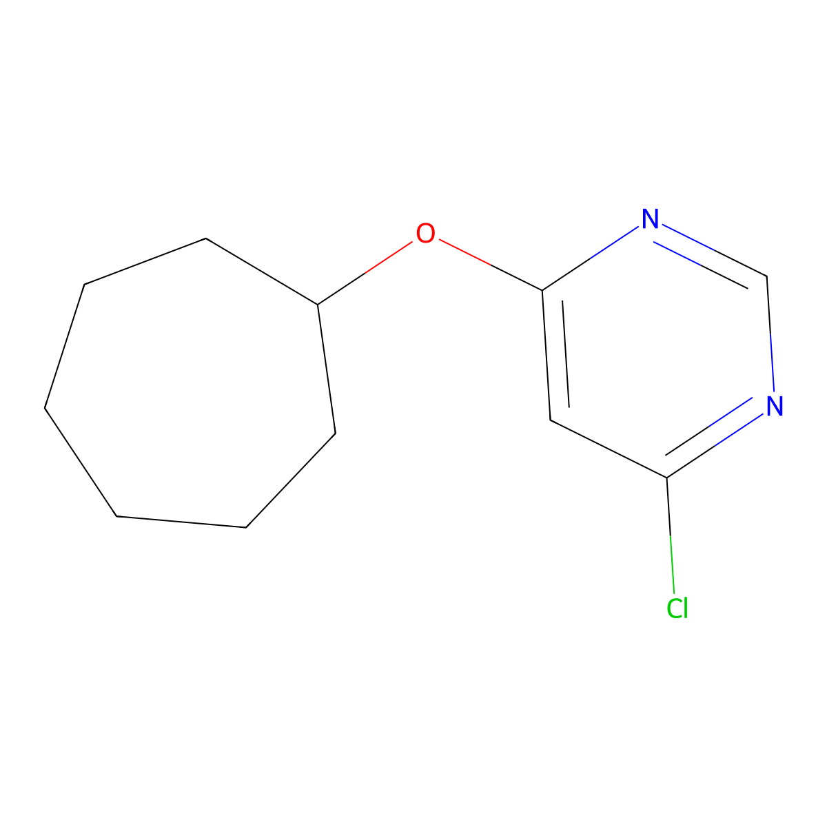 4-Chloro-6-(cycloheptyloxy)pyrimidine molecular structure, CAS 405931-10-4