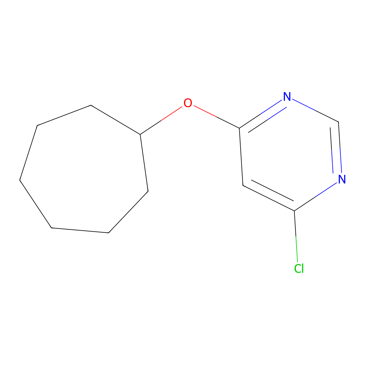 4-Chloro-6-(cycloheptyloxy)pyrimidine molecular structure, CAS 405931-10-4