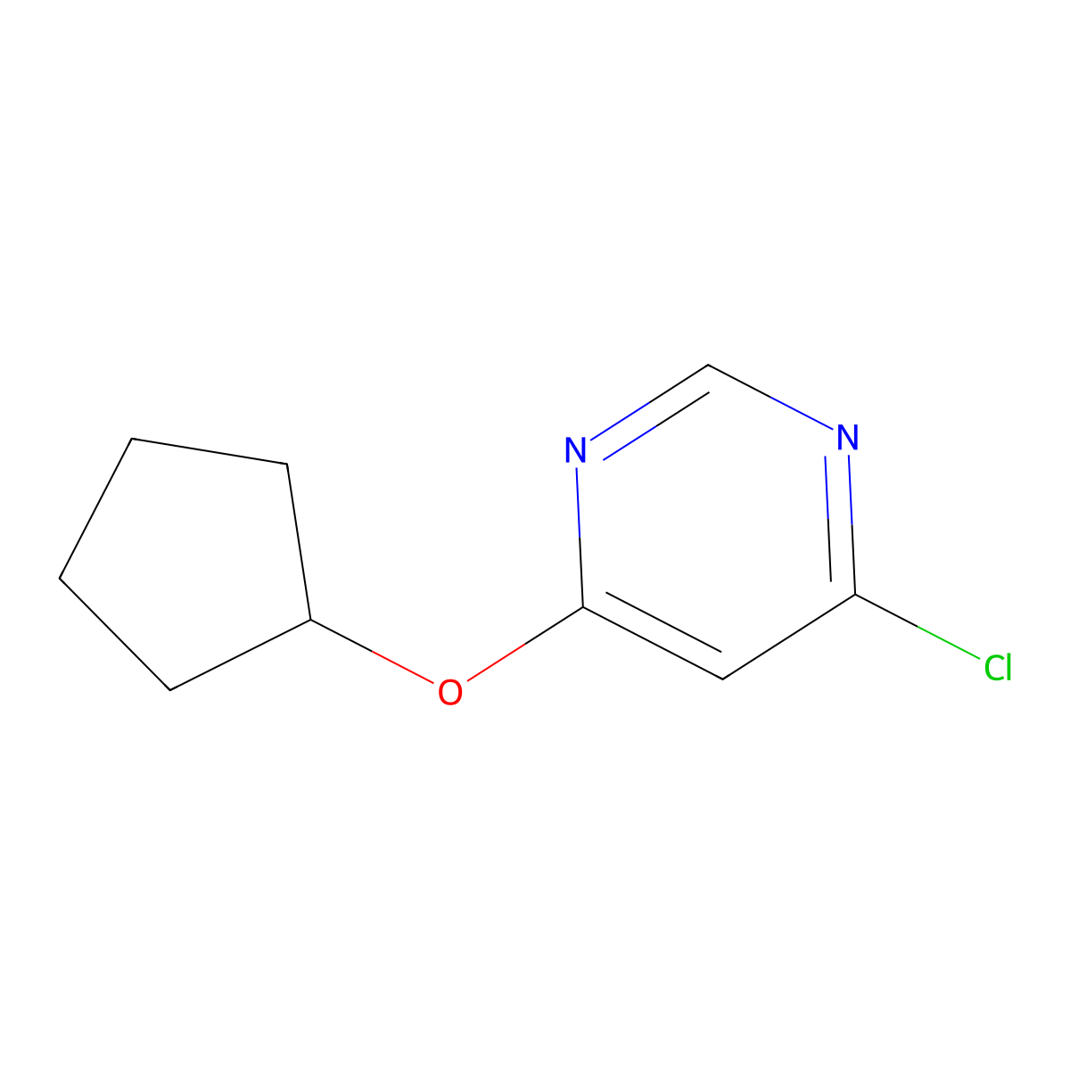 4-Chloro-6-(cyclopentyloxy)pyrimidine molecular structure, CAS 405931-42-2
