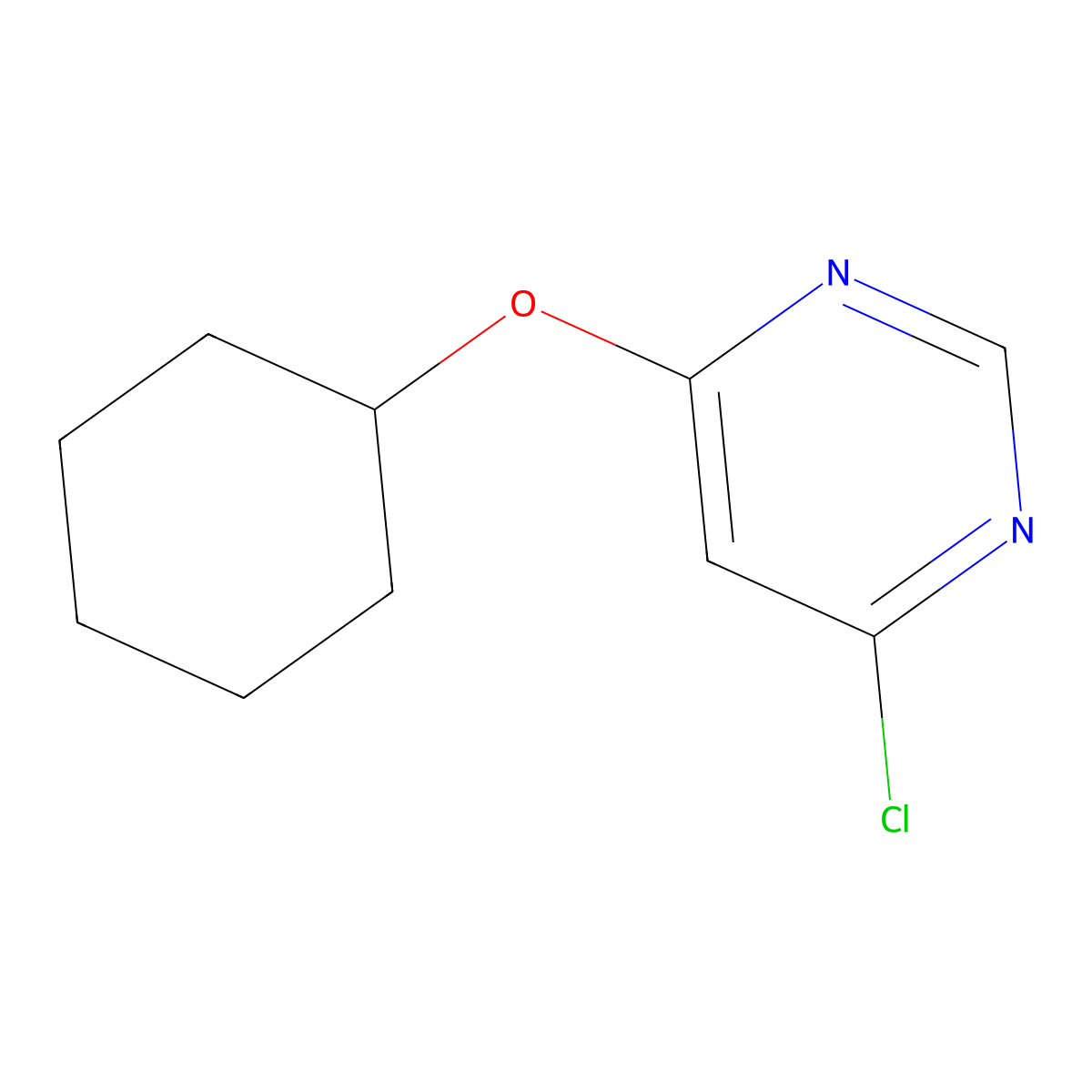 4-Chloro-6-(cyclohexyloxy)pyrimidine molecular structure, CAS 405931-43-3