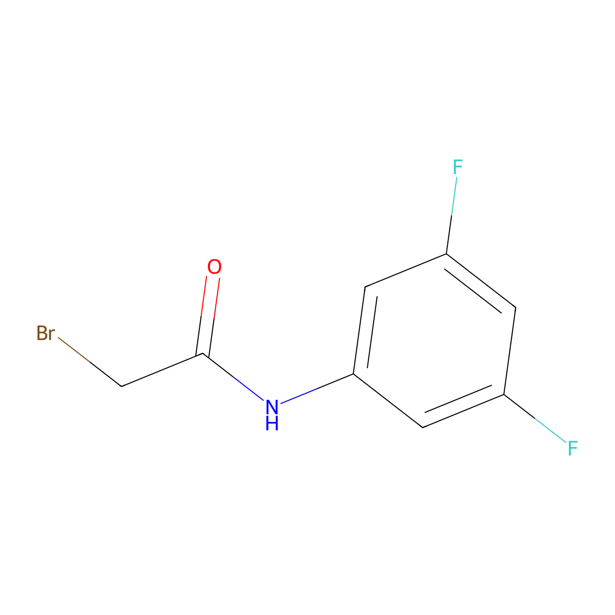2-Bromo-N-(3,5-difluorophenyl)acetamide molecular structure, CAS 405937-75-9