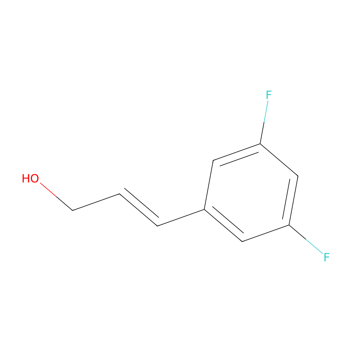 3-(3,5-Difluorophenyl)propenol molecular structure, CAS 405937-98-6