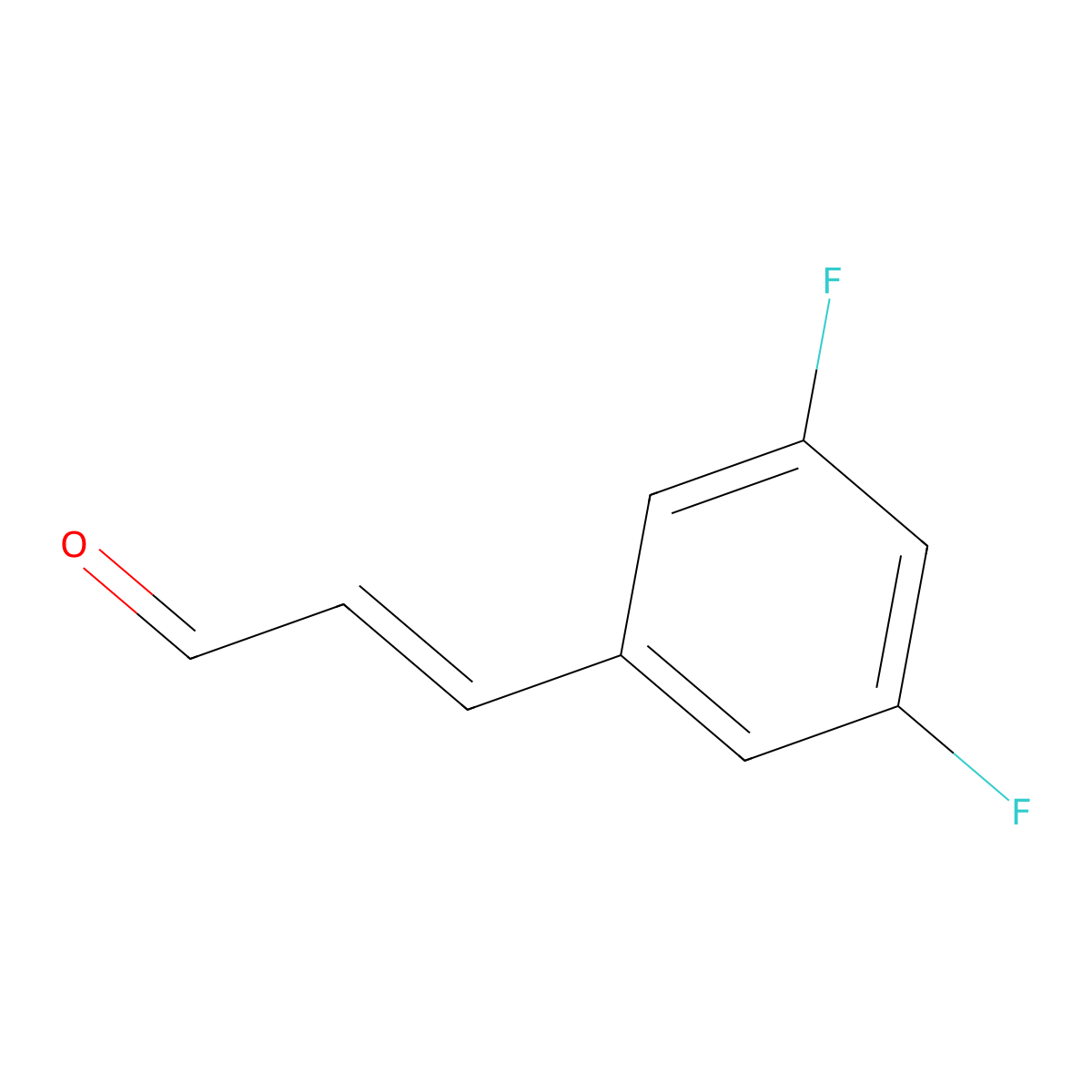 (2E)-3-(3,5-difluorophenyl)prop-2-enal molecular structure, CAS 405937-99-7