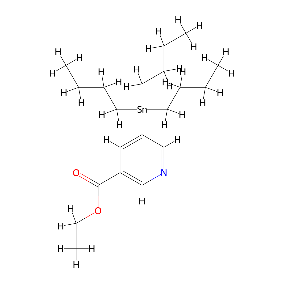 5-(Tributylstannyl)pyridinecarboxylic acid ethyl ester molecular structure, CAS 405938-98-9