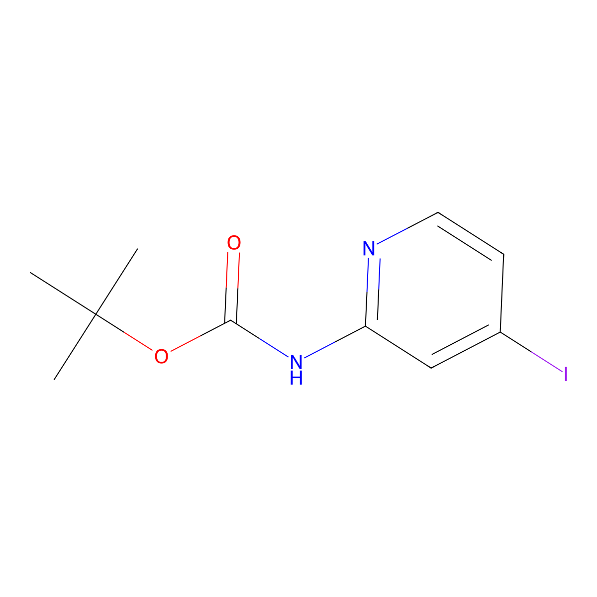 (4-Iodo-Pyridin-2-Yl)-Carbamic Acid Tert-Butyl Ester molecular structure, CAS 405939-28-8
