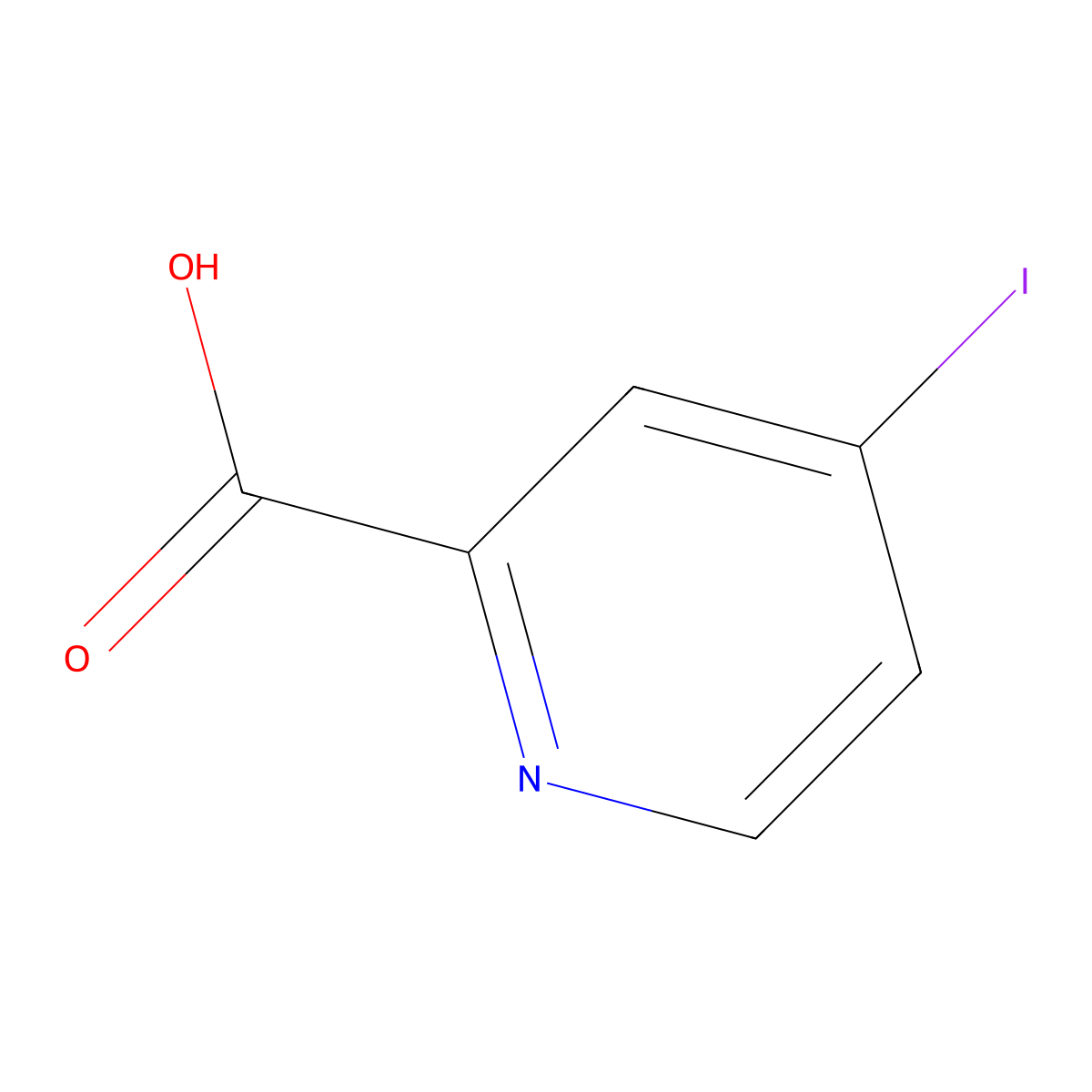4-Iodopyridine-2-carboxylic acid molecular structure, CAS 405939-79-9