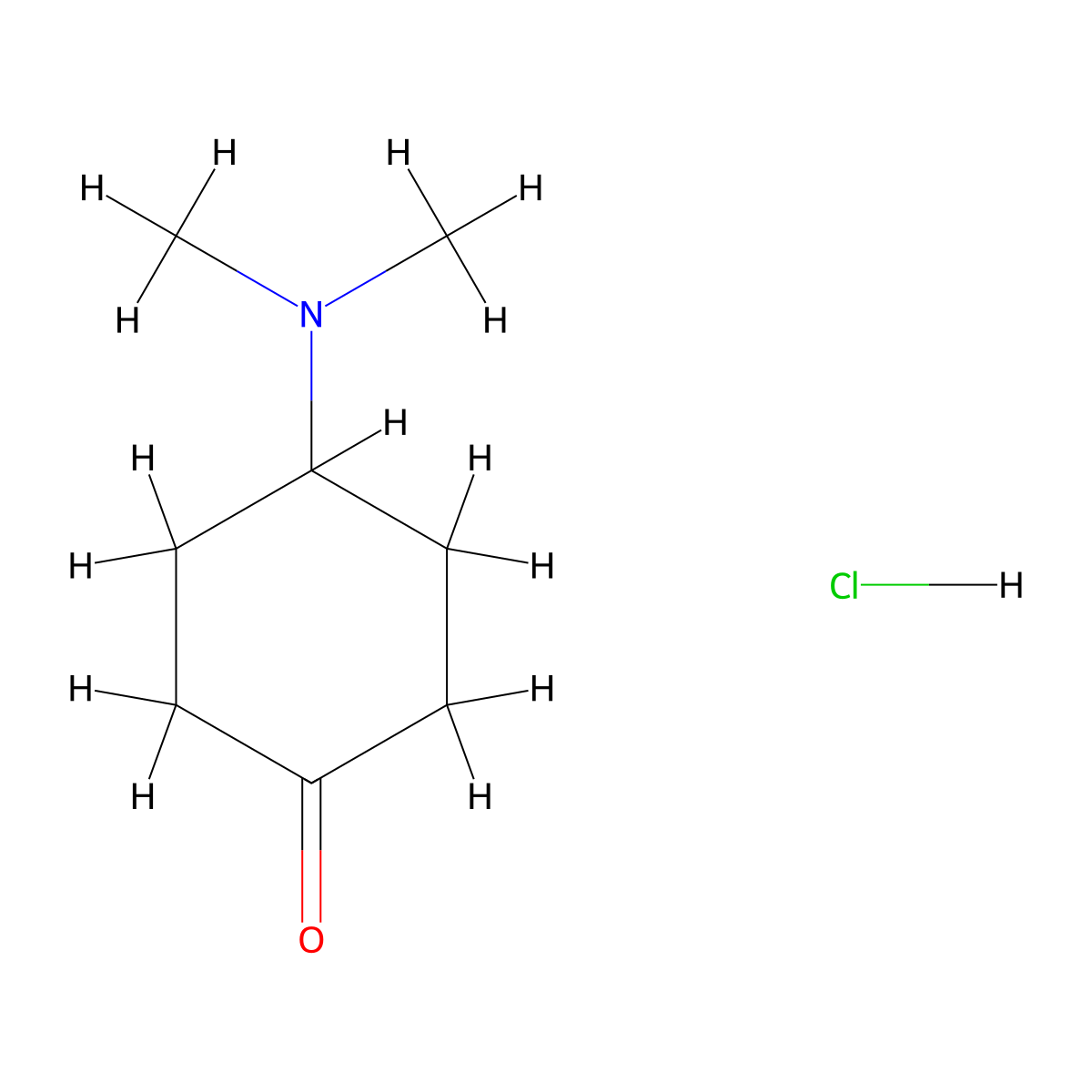 4-(Dimethylamino)cyclohexanone hydrochloride molecular structure, CAS 40594-28-3