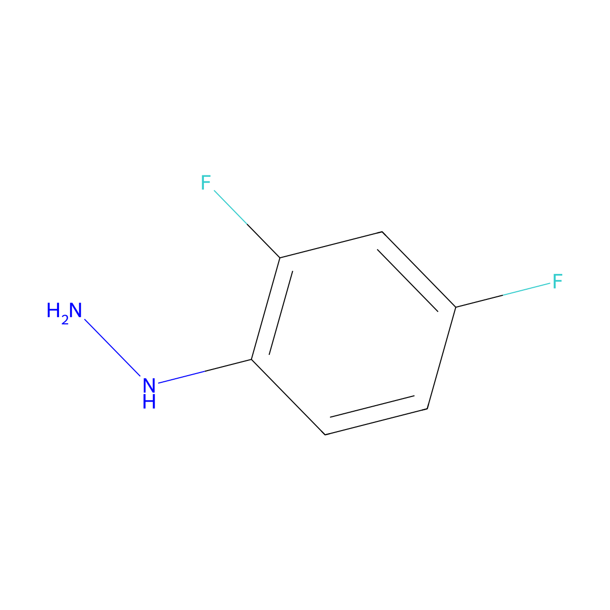 (2,4-Difluoro-phenyl)-hydrazine molecular structure, CAS 40594-30-7